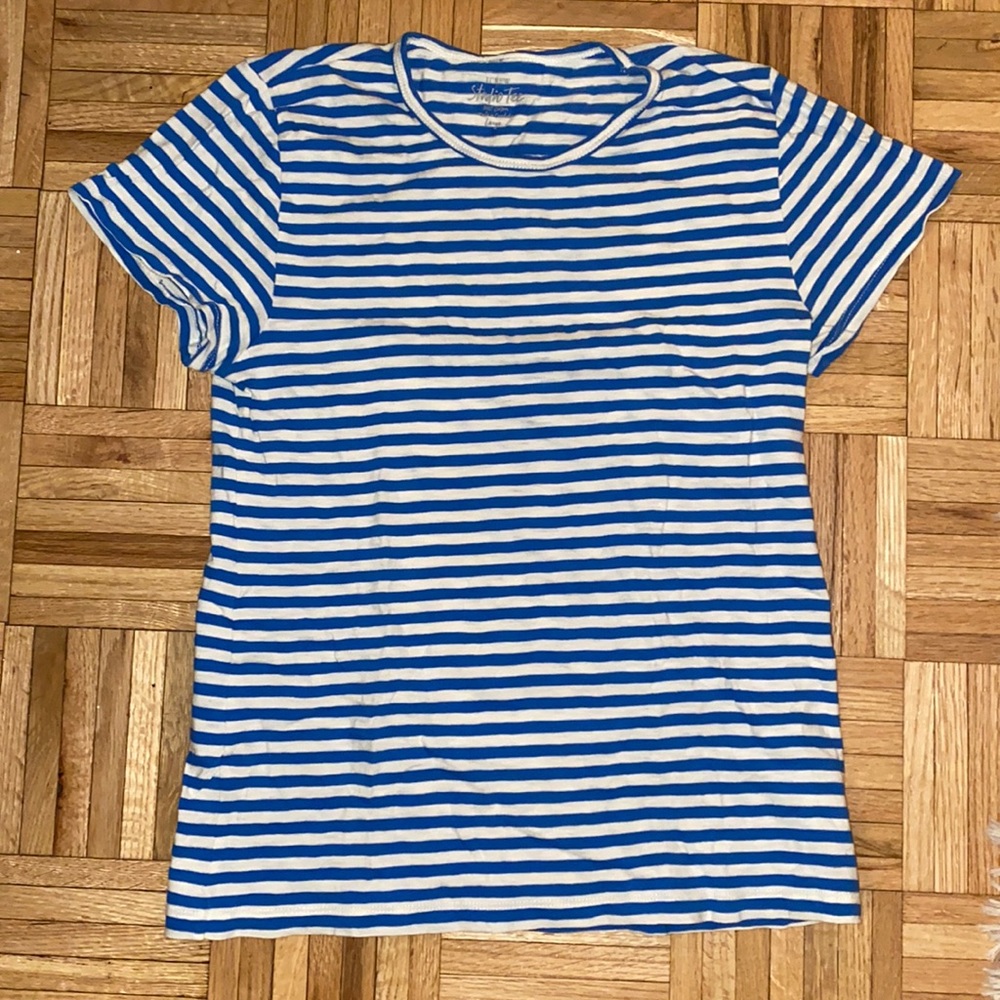 J. Crew Striped Cotton Short Sleeved Tee